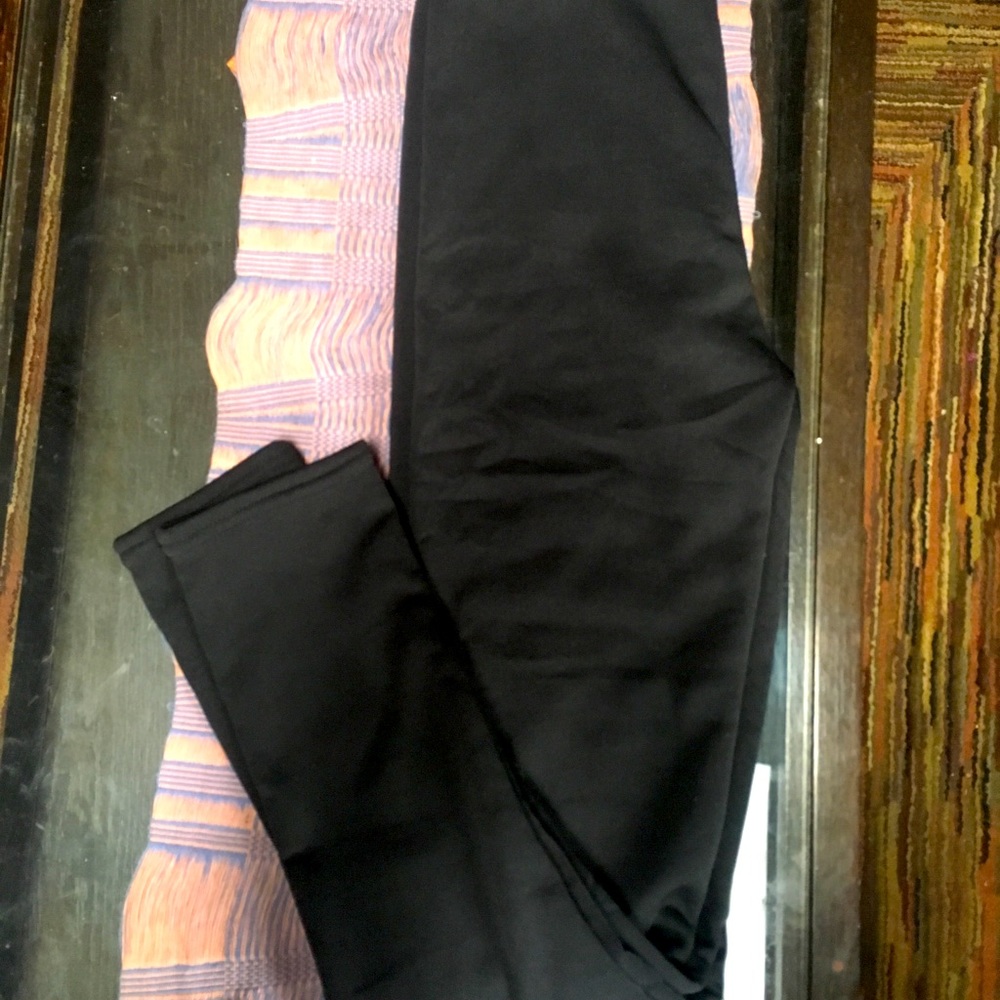 Girl’s faux fur lined highrise tights